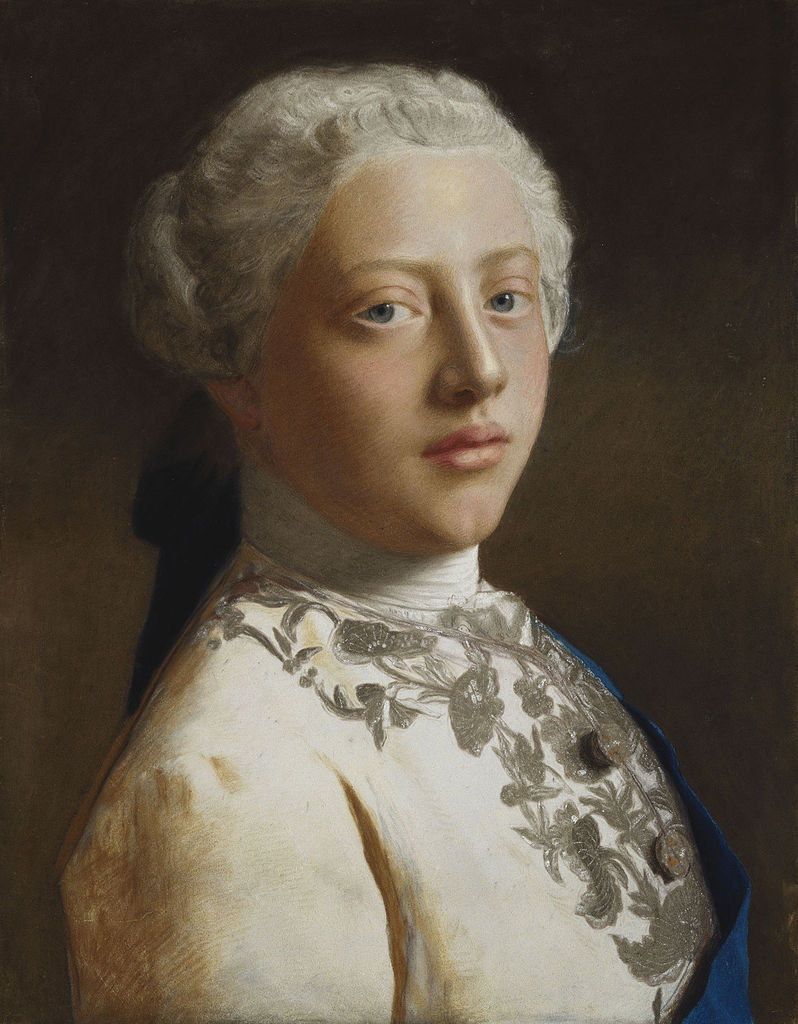 Painting of George, Prince of Wales, later George III, 1754 by the artist Liotard