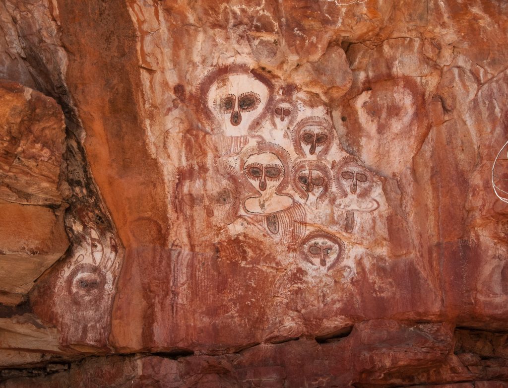 Aboriginal rock painting, Wunnumurra Gorge