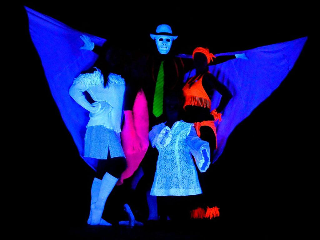 Fluorescent clothing - Blacklight theatre Prague
