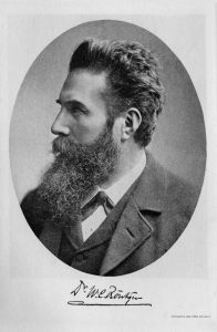 A black and white photograph of Wilhelm Conrad Röntgen.