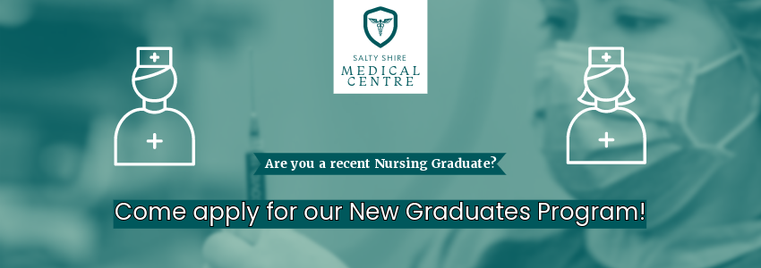 Salty Shire Medical Centre. Are you a recent Nursing Graduate? Come apply for our New Graduates Program!