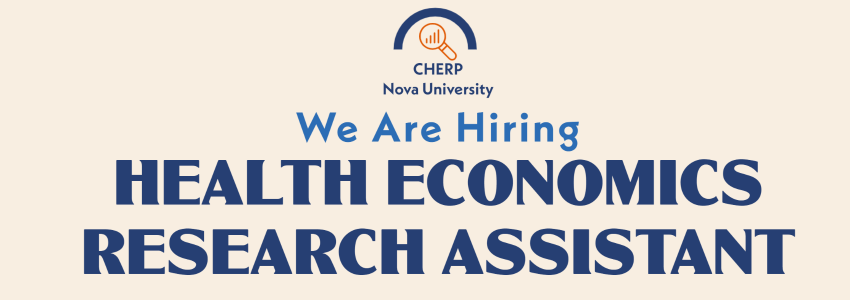 A large banner with the text "CHERP Nova University. We Are Hiring: Health Economics Research Assistant"