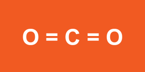 Figure 8. Carbon dioxide is a linear, nonpolar molecule