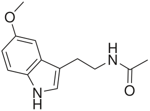 Line bond structure of melatonin which contains 2 amine groups